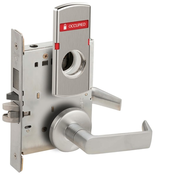 Schlage Storeroom Mortise Lock with Deadbolt, Less Full Face Cylinder, 06B Design, VACANT/OCCUPIED Indicator L9480L 06B 626 L283-722 - main